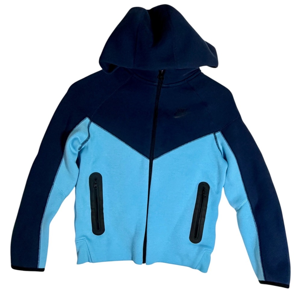 Nike Kids Sportswear Tech Fleece Full Zip Hoodie Blue Medium